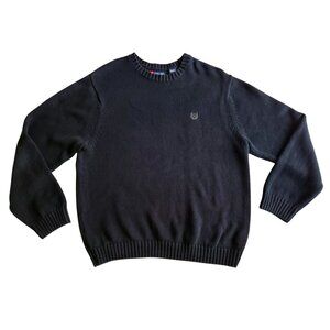 Chaps by Ralph Lauren 100% Cotton Heavy Knit Sweater Dark Navy Blue Size XL